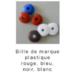 Lot de 10 billes de marque en plastique