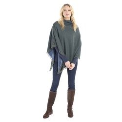 Poncho en tweed 100% laine imperméabilisée