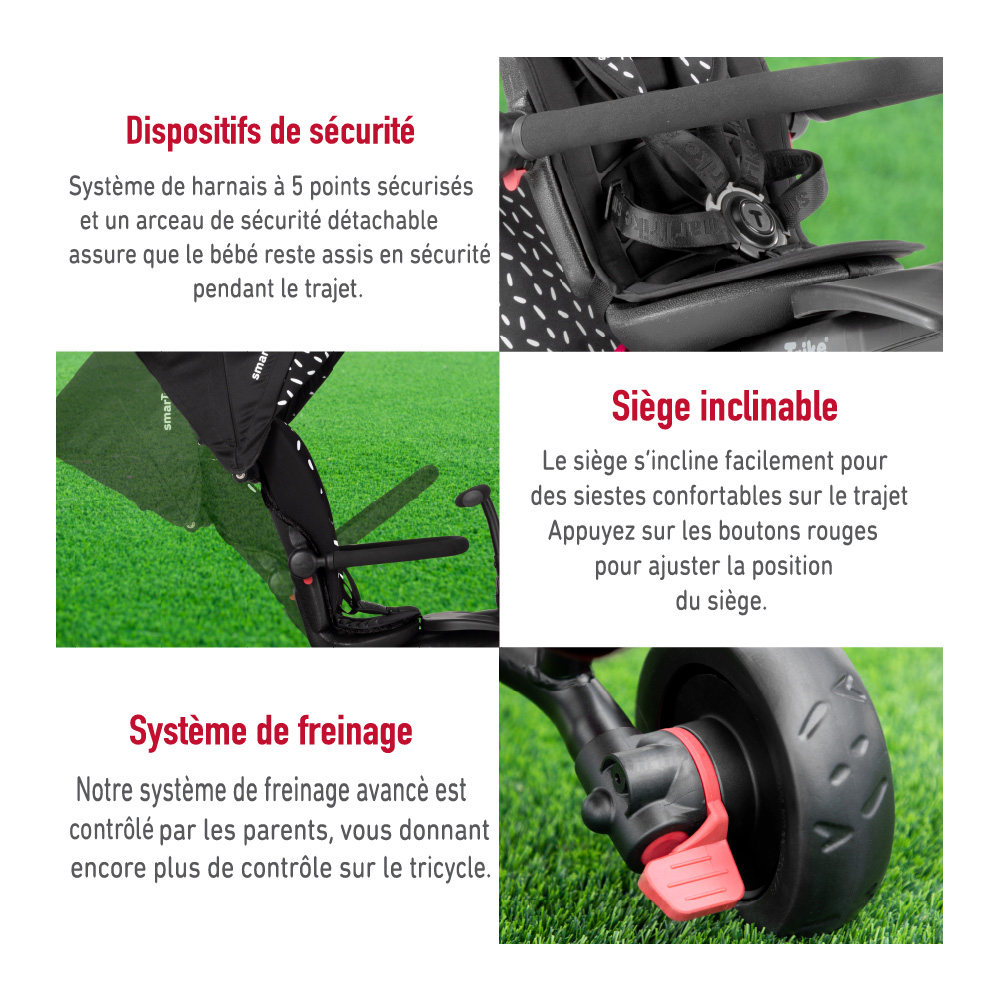 Article - Tricycle évolutif STR5 - roues noires 